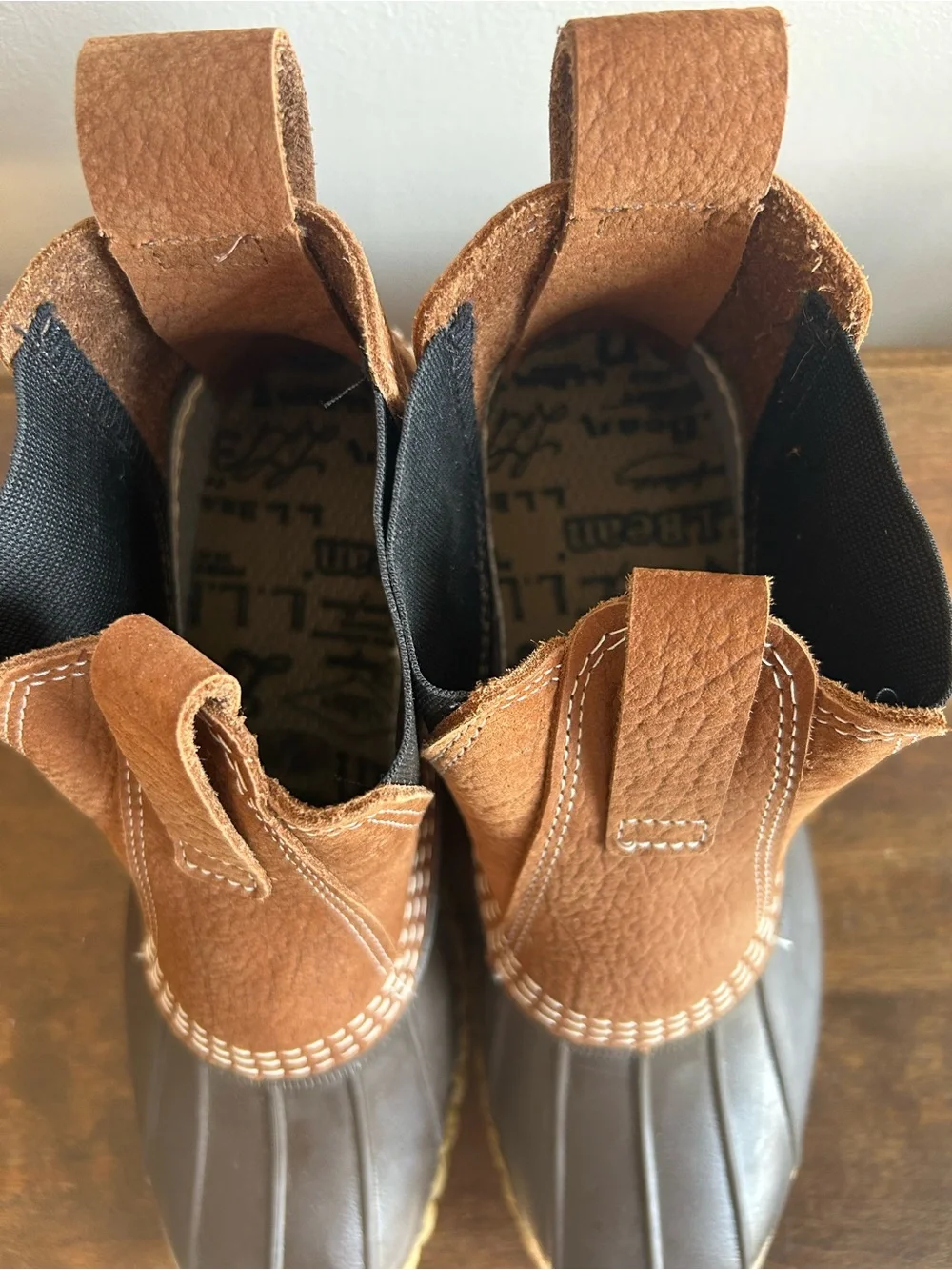 Women’s L.L Bean Chelsea Brown Leather Boots size 8.5 Outdoor Rain Like New - Picture 8 of 16